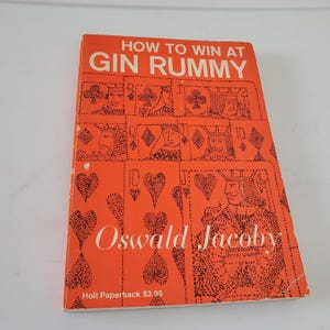 How to Win at Gin Rummy by Oswald Jacoby Vintage 1978 Holt Paperback Card Game