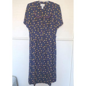 navy blue dress with sunflowers Hyacinth House Navy & Slate Sunflower Eyelet Helen Mini Dress Navy & Slate Sunflower Eyelet / XXL