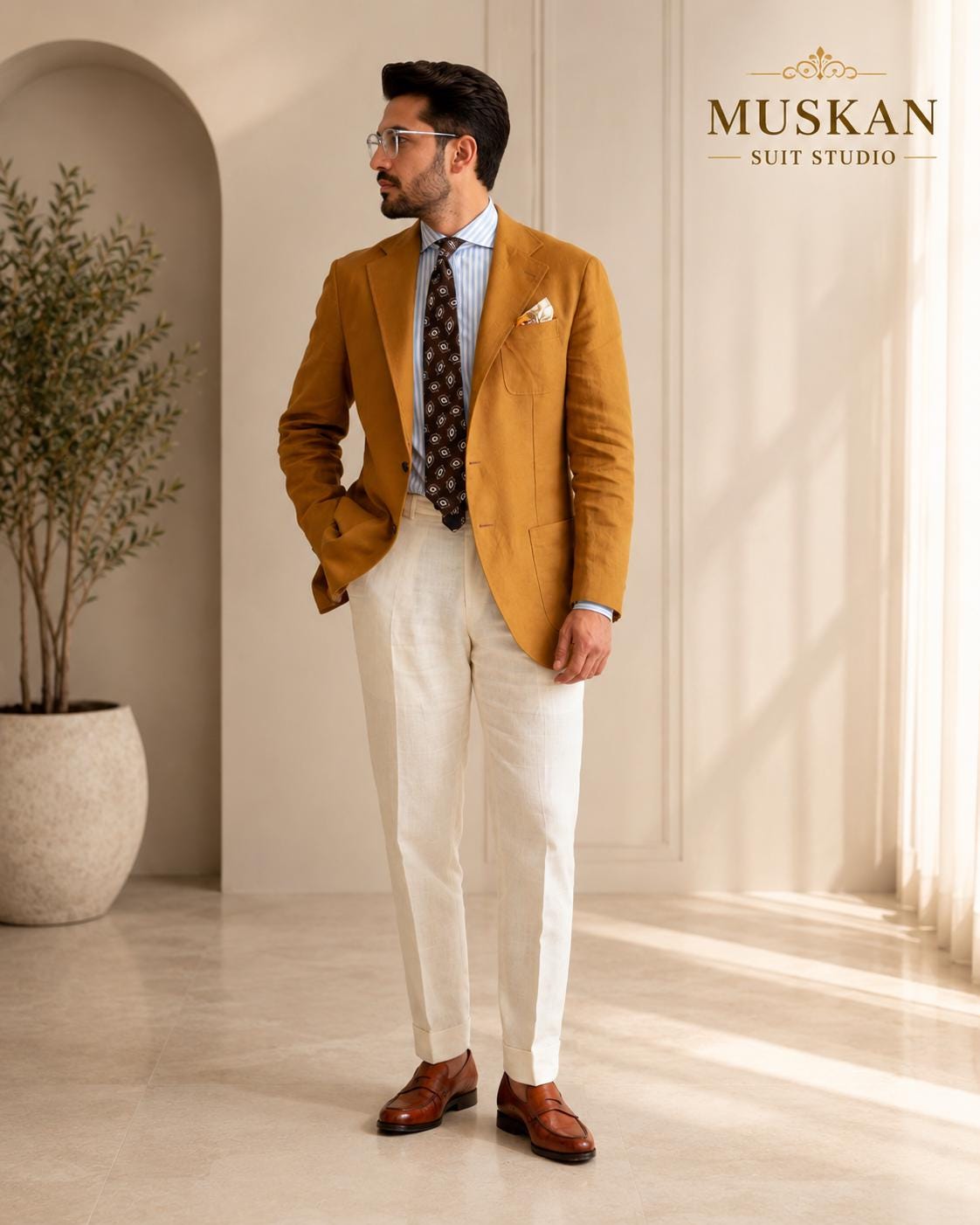 Mustard Gold Blazer & Pant Set | Men's Custom Tailored Suit - Etsy