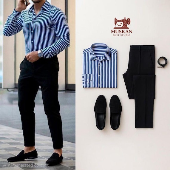 blue dress pants and black shirt Man in blue dress shirt and black dress pants standing photo Free Business Image on Unsplash