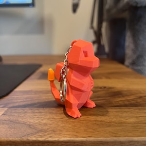 Fire Lizard | LowPoly Keyboard Fidget w/ Keychain | Stress Relief, Stim Toy, ADHD, ASMR