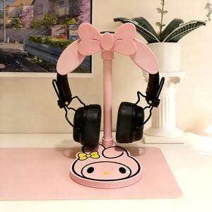 Paascadeau kawaii roze hoofdtelefoonstandaard schattig bureau-opstelling gamingheadsethouder organizer esthetische kamerdecoratie cadeau voor meisjes