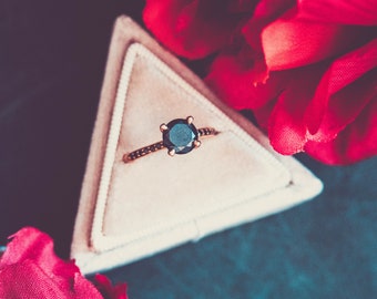 IMPERATRIX SETTING, Black Diamond Engagement Ring, 18k gold