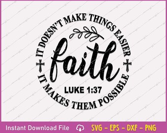 Faith Quote SVG: Christian Inspirational Cut File (Digital Download)