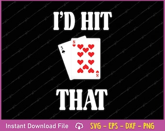 SVG "Me gustaría ganar ese Blackjack": Diseño divertido de casino (descarga digital)