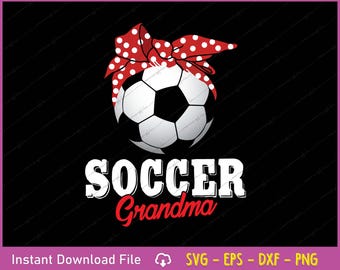 Fußball Oma Clipart: Stolzer Fan Design (Digitaler Download)