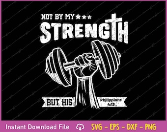 SVG de fitness cristiano para hombres: Diseño de fe y fuerza (descarga digital)