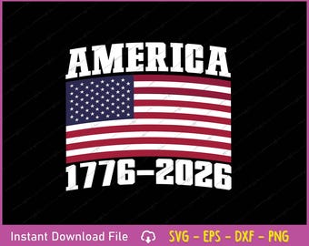 250e verjaardag Amerika SVG PNG: patriottische 4 juli (digitale download)