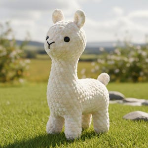 Layla the Alpaca Crocheted Pattern | Amigurumi Llama Plush Toy Tutorial | Stuffed Animal PDF Pattern | Intermediate Crochet Project