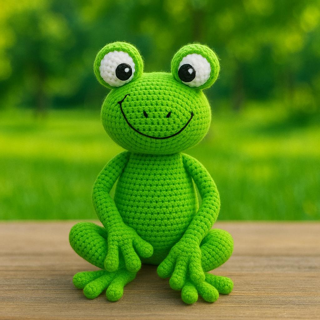 Frog Amigurumi – Crochet Pattern PDF (Sitting Pose, Beginner Friendly)