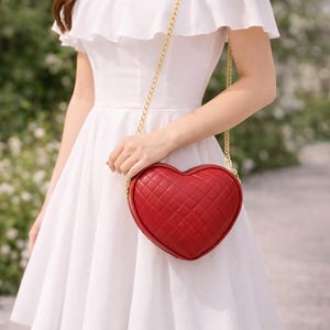 Heart Shaped Red Handbag - Etsy display picture 1