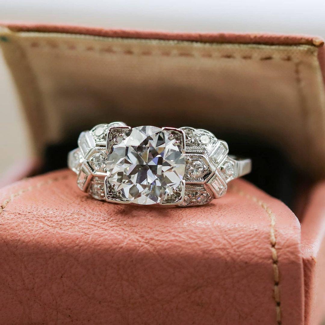 Bague Fiancaille Art Deco