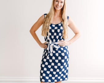 Women's Bowtie Granny Square Dress Crochet Pattern – Vintage Charm with a Sweet Modern Twist