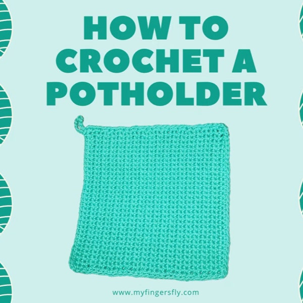 Crochet Kit, Learn to Crochet a Potholder, Beginner Crochet Kit