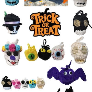 Spooky Crochet Treat Bags Pattern Bundle for Halloween Trick-or-Treating and Parties