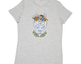T-shirt Yarn Alpaca, Fiber Artist Fashion Clothing, Gift for Crocheter or Knitter