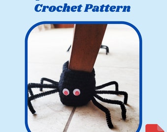 Crochet Pattern, Spider Chair Socks, Halloween Crochet Pattern, Halloween Decor