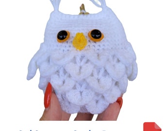 Owl Crochet Pattern, Owl Christmas Ornament Crochet Pattern, Christmas Decor