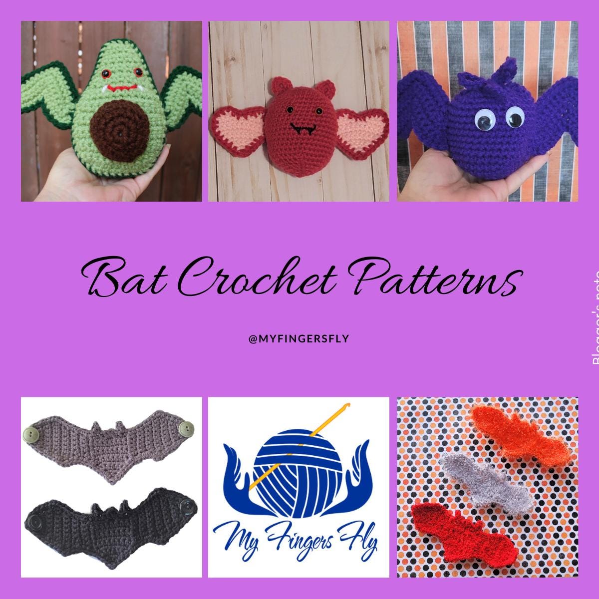 30 Bat Crochet Patterns for Halloween Decor, Gifts, and Spooky-Cute Amigurumi 32 Bat Crochet Pattern Bundle