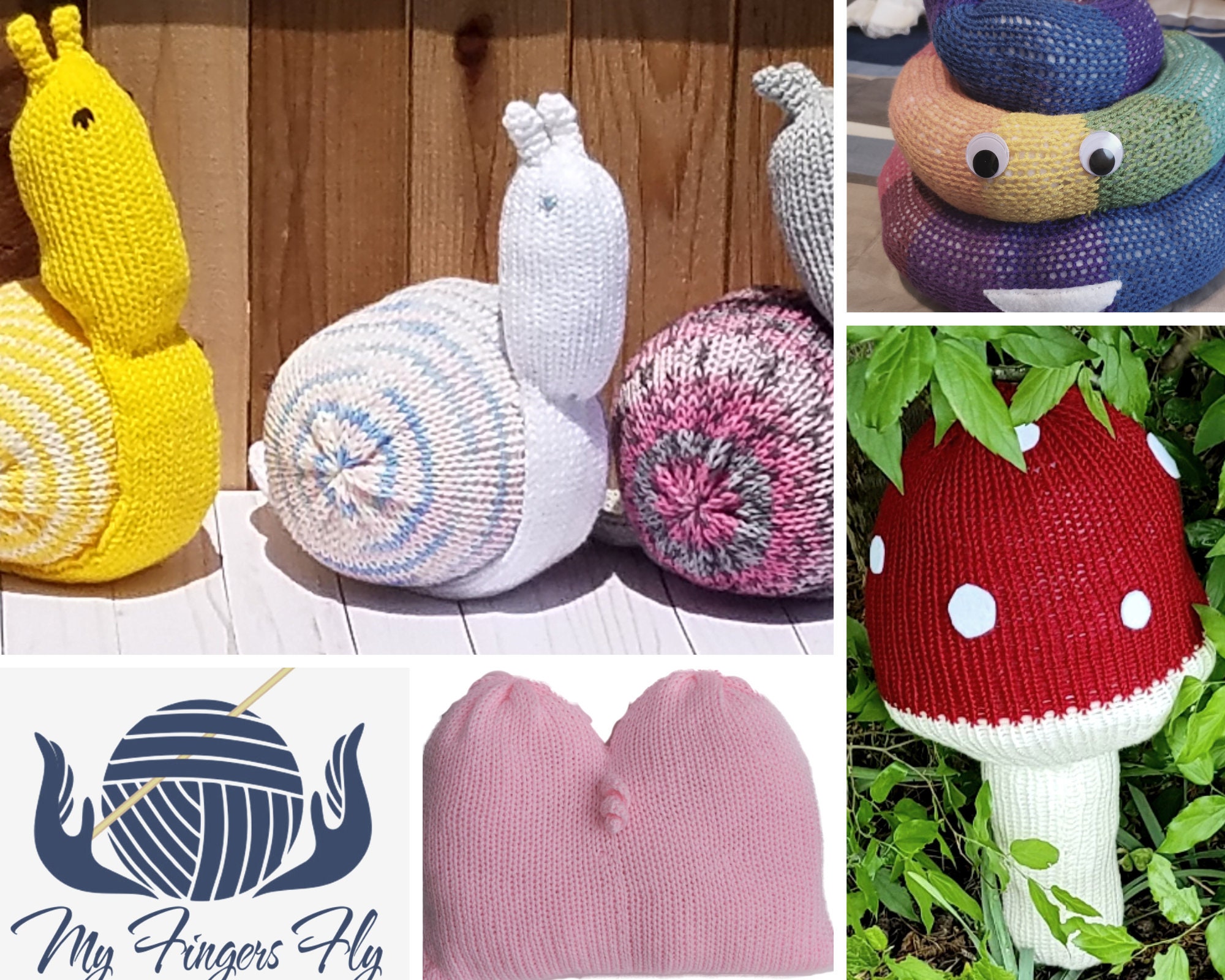 Snail Plush Toy Addi Knitting Machine Pattern using Addi Pro and Addi – My  Fingers Fly