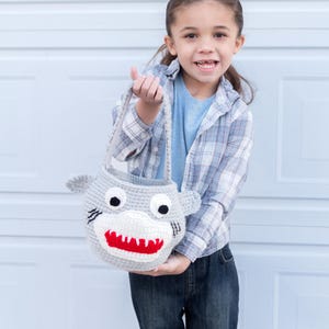 Shark Easter Basket Crochet Pattern
