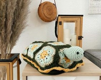 Haakpatroon Turtle Nap Buddy: amigurumi knuffeldeken (pdf-patroon)