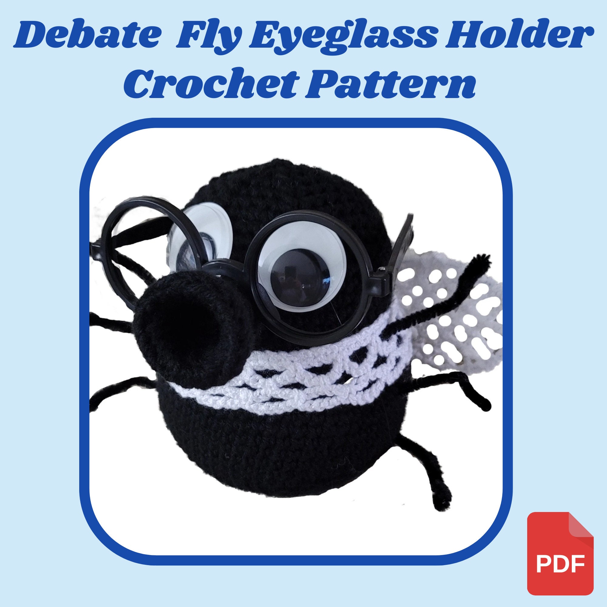 Little Red Bull Eyeglass Holder Crochet Pattern - My Fingers Fly