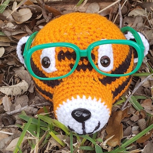 Tiger Crochet Pattern, Tiger Eyeglass Holder Crochet Pattern, Gift for Her