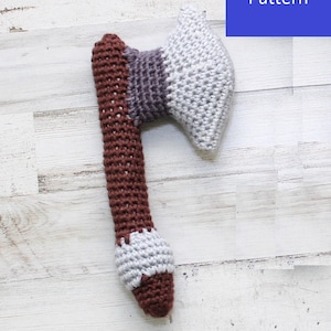 Crochet Baby Rattle Pattern Battle Axe - Double or Single Blade