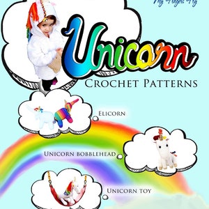 Crochet Pattern Book, Unicorn Crochet Patterns Ebook, Unicorn Gifts for Little Girls