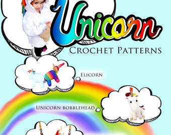 Crochet Pattern Book, Unicorn Crochet Patterns Ebook, Unicorn Birthday Gift