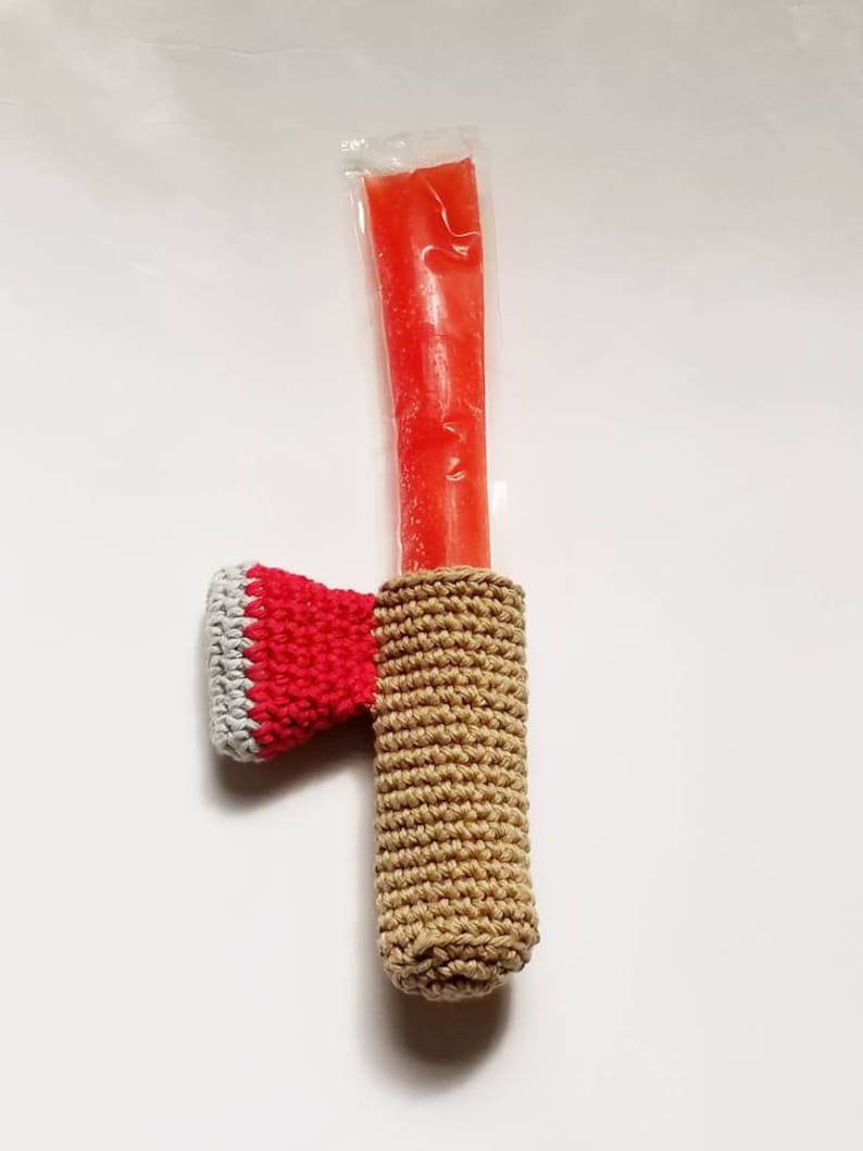 Crochet Pattern Firefighter Axe Ice Pop Holder Fireman Etsy