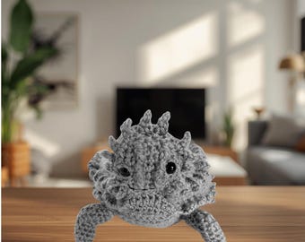 Texas Horny Toad Crochet Pattern: Amigurumi Lizard (PDF Pattern