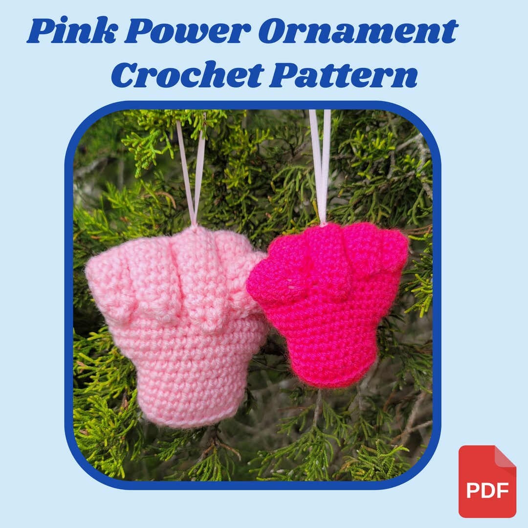 Christmas Crochet Pattern, Female Power Christmas Ornament Crochet