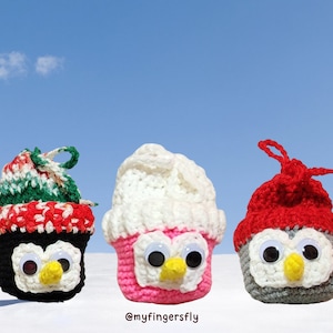 Christmas Crochet Pattern, Penguin Gift Bag Crochet Pattern, Christmas Gift Bag