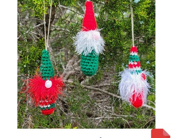 Christmas Crochet Pattern, Skinny Gnome Christmas Ornament, Gnome Crochet Pattern, Christmas Gift