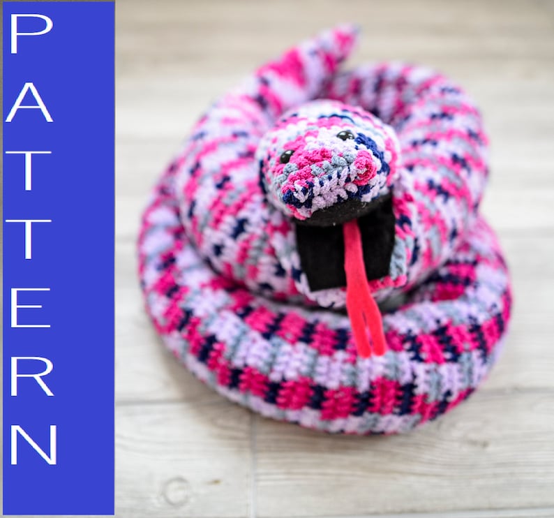 Snake Plush Toy Crochet Pattern | Etsy