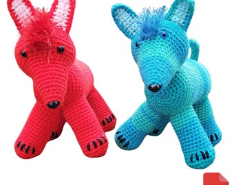 Amigurumi Crochet Pattern, Xolo the Mexican Hairless Dog Plush Toy Crochet Pattern