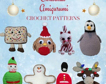 Christmas Amigurumi Crochet Patterns Ebook - 18 Holiday Designs (PDF)