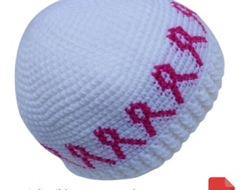 Pink Ribbon Chemo Hat Crochet Pattern