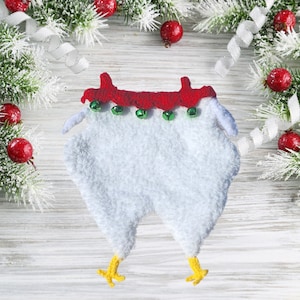 Christmas Stocking Knitting Pattern, Chicken Christmas Stocking, Holiday Decor, Unique Gift