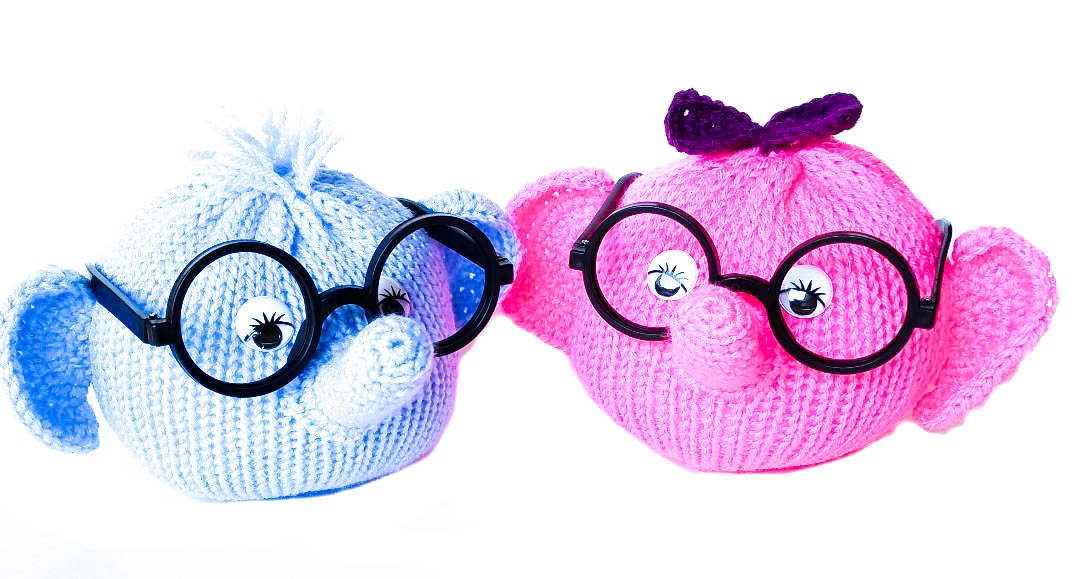 Bull Elephant Addi Knitting Machine Pattern Baby Elephant Elephant Eyeglass Holder Addi King Pattern Girl Elephant