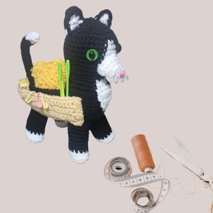 Kitty Caddy Crochet Pattern: Cat Organizer PDF (Digital Download)