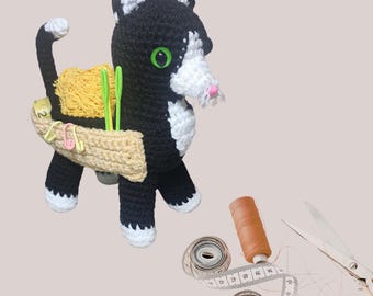 Kitty Caddy Crochet Pattern: Cat Organizer PDF (Digital Download)