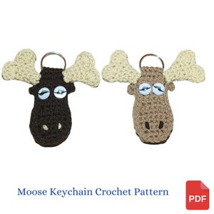 Crochet Pattern, Moose Keychain, Men's Gift, Dad Gift