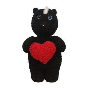Baby Skunk Plush Toy, Handmade Crochet