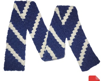Scarf Crochet Pattern, Diagonal Stripe Skinny Scarf Crochet Pattern, Fashion Accessory, Gift for Her