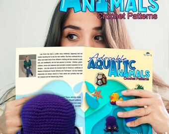 Crochet Pattern Book, Adorable Aquatic Animal Crochet Patterns