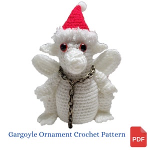 Christmas Crochet Pattern, Gargoyle Christmas Ornament, Christmas Home Decor, Goth Christmas Gift