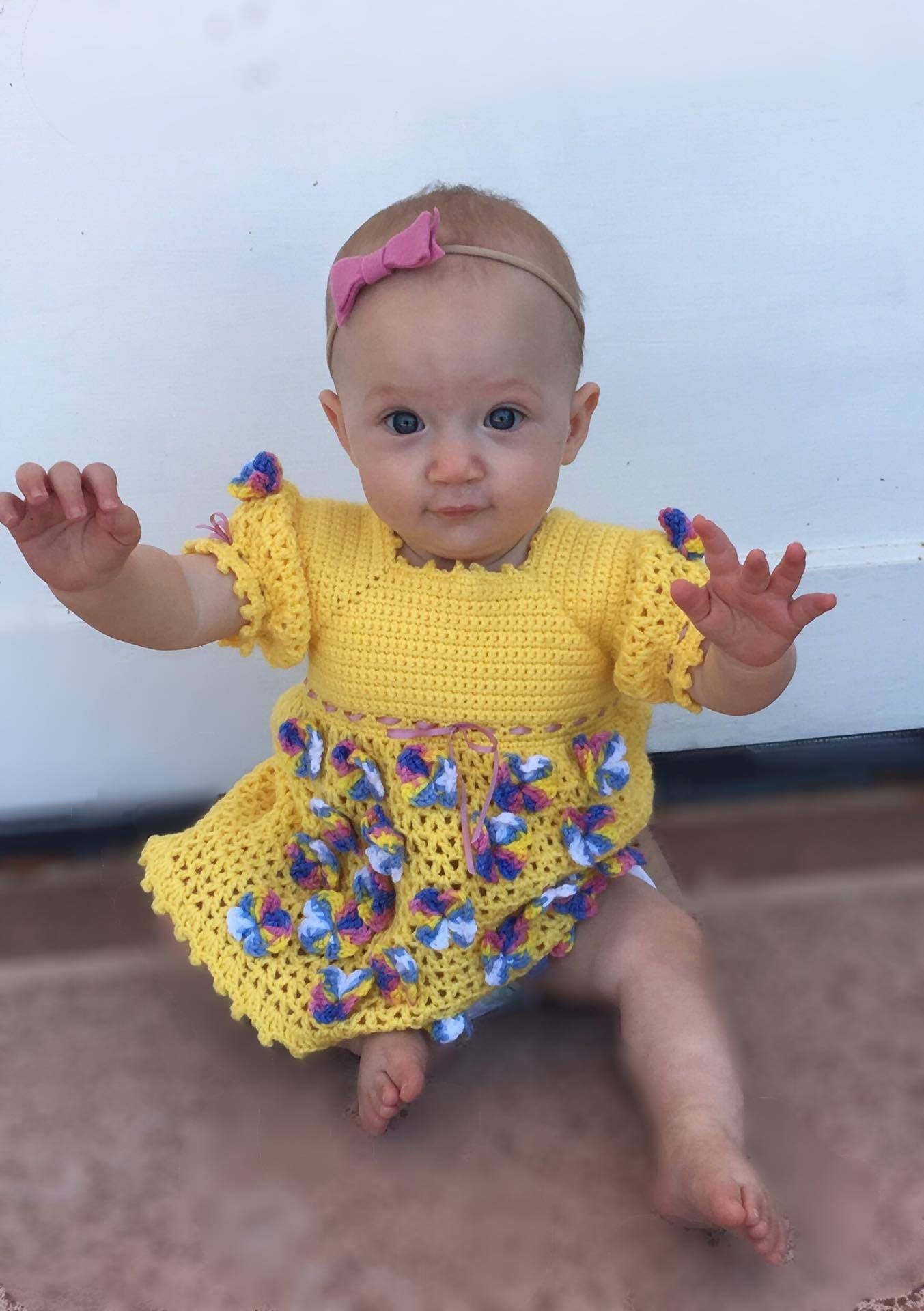 Butterfly Baby Dress Crochet Pattern for 3 6 or 912 Month Etsy